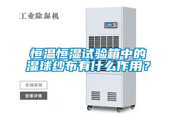 恒温恒湿试验箱中的湿球纱布有什么作用？