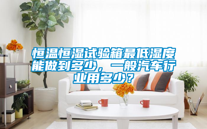 恒温恒湿试验箱最低湿度能做到多少，一般汽车行业用多少？