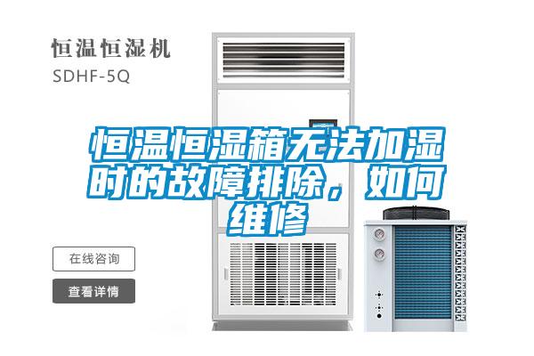 恒温恒湿箱无法加湿时的故障排除，如何维修