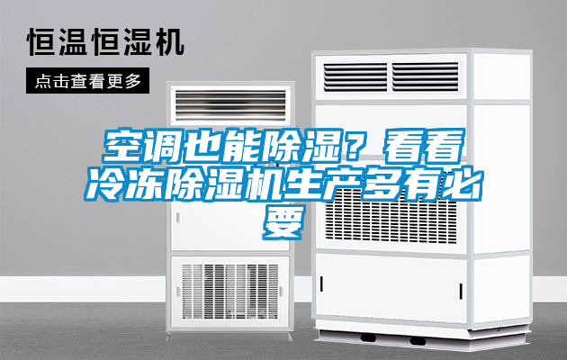 空调也能除湿？看看冷冻麻豆视频黄网站生产多有必要