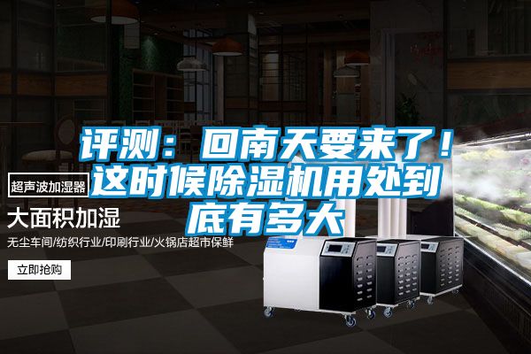 评测：回南天要来了！这时候麻豆视频黄网站用处到底有多大