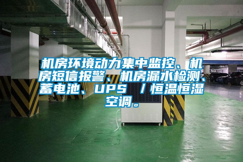 机房环境动力集中监控、机房短信报警、机房漏水检测、蓄电池、UPS ／恒温恒湿空调。