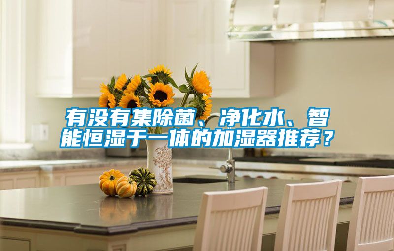 有没有集除菌、净化水、智能恒湿于一体的加湿器推荐？