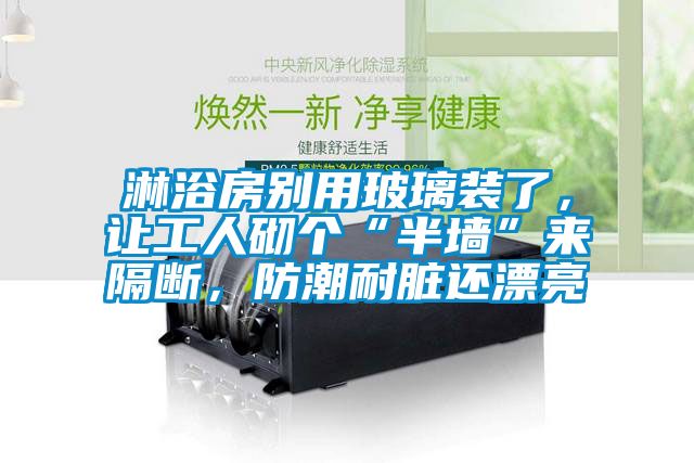 淋浴房别用玻璃装了，让工人砌个“半墙”来隔断，防潮耐脏还漂亮
