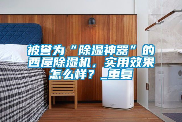 被誉为“除湿神器”的西屋麻豆视频黄网站，实用效果怎么样？_重复
