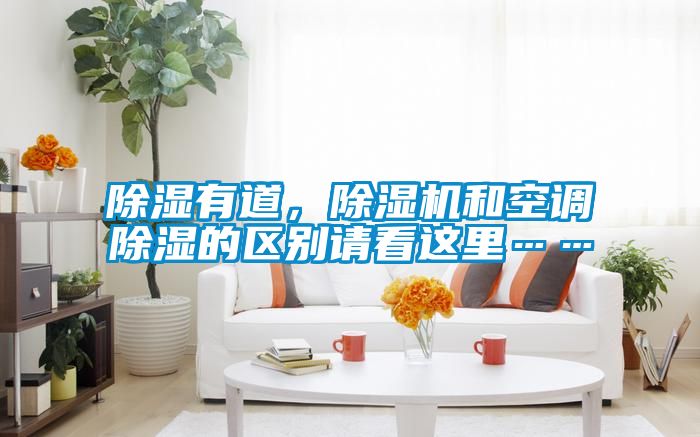 除湿有道，麻豆视频黄网站和空调除湿的区别请看这里……