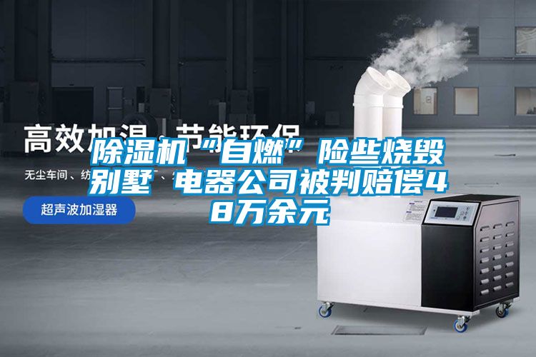 麻豆视频黄网站“自燃”险些烧毁别墅 电器公司被判赔偿48万余元