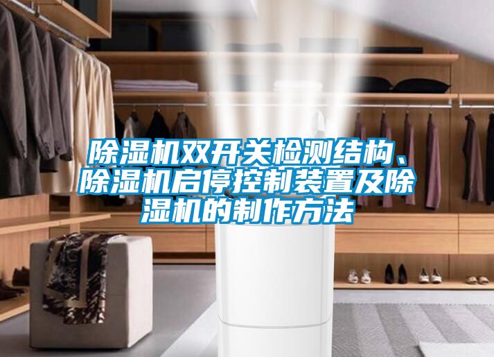 麻豆视频黄网站双开关检测结构、麻豆视频黄网站启停控制装置及麻豆视频黄网站的制作方法