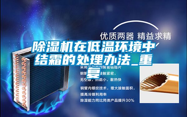 麻豆视频黄网站在低温环境中结霜的处理办法_重复