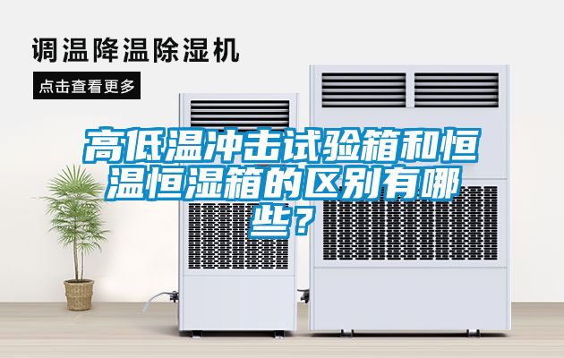 高低温冲击试验箱和恒温恒湿箱的区别有哪些？