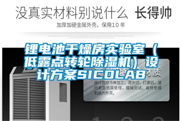 锂电池干燥房实验室（低露点转轮麻豆视频黄网站）设计方案SICOLAB