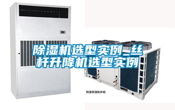 麻豆视频黄网站选型实例_丝杆升降机选型实例